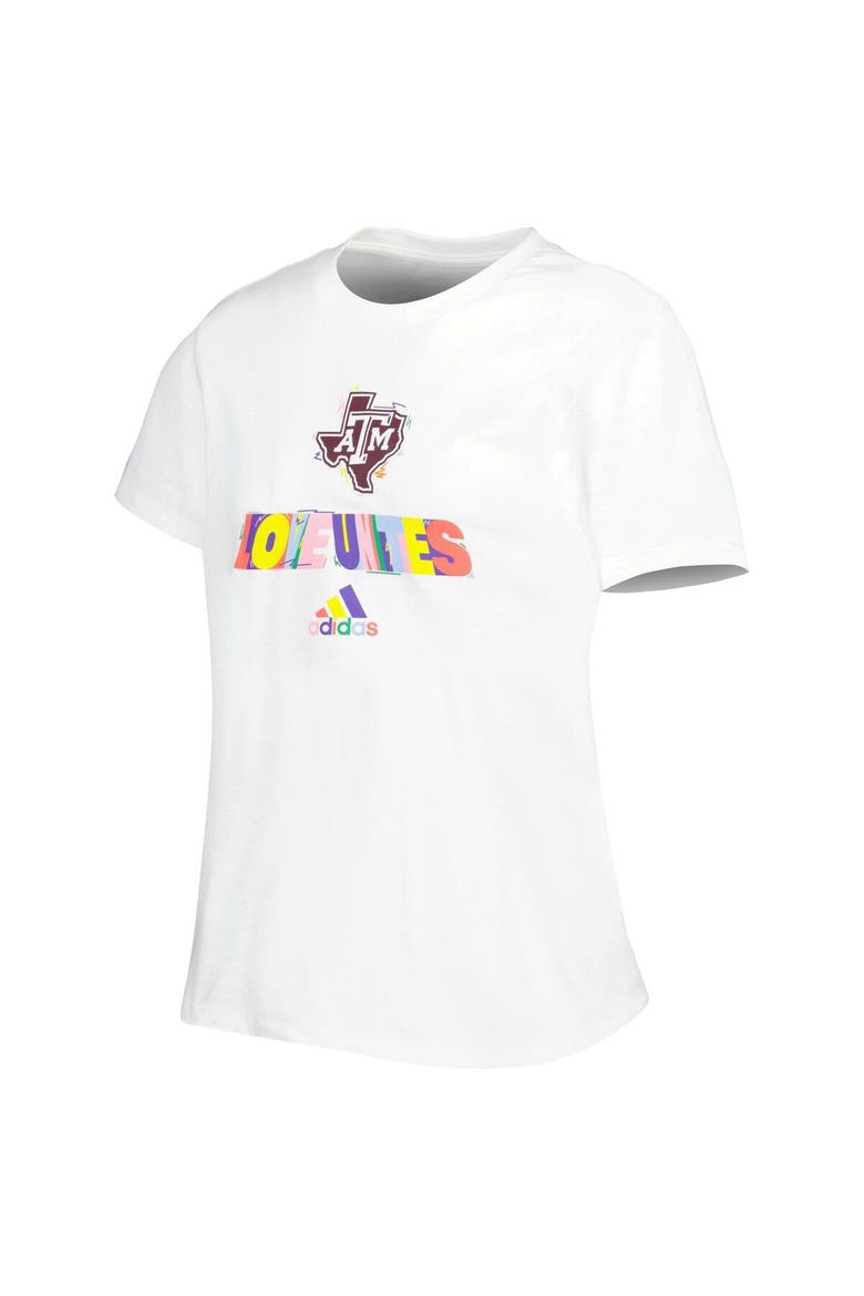 Women's adidas White Texas A&M Aggies Fresh Pride T-Shirt, Alternate, color, White