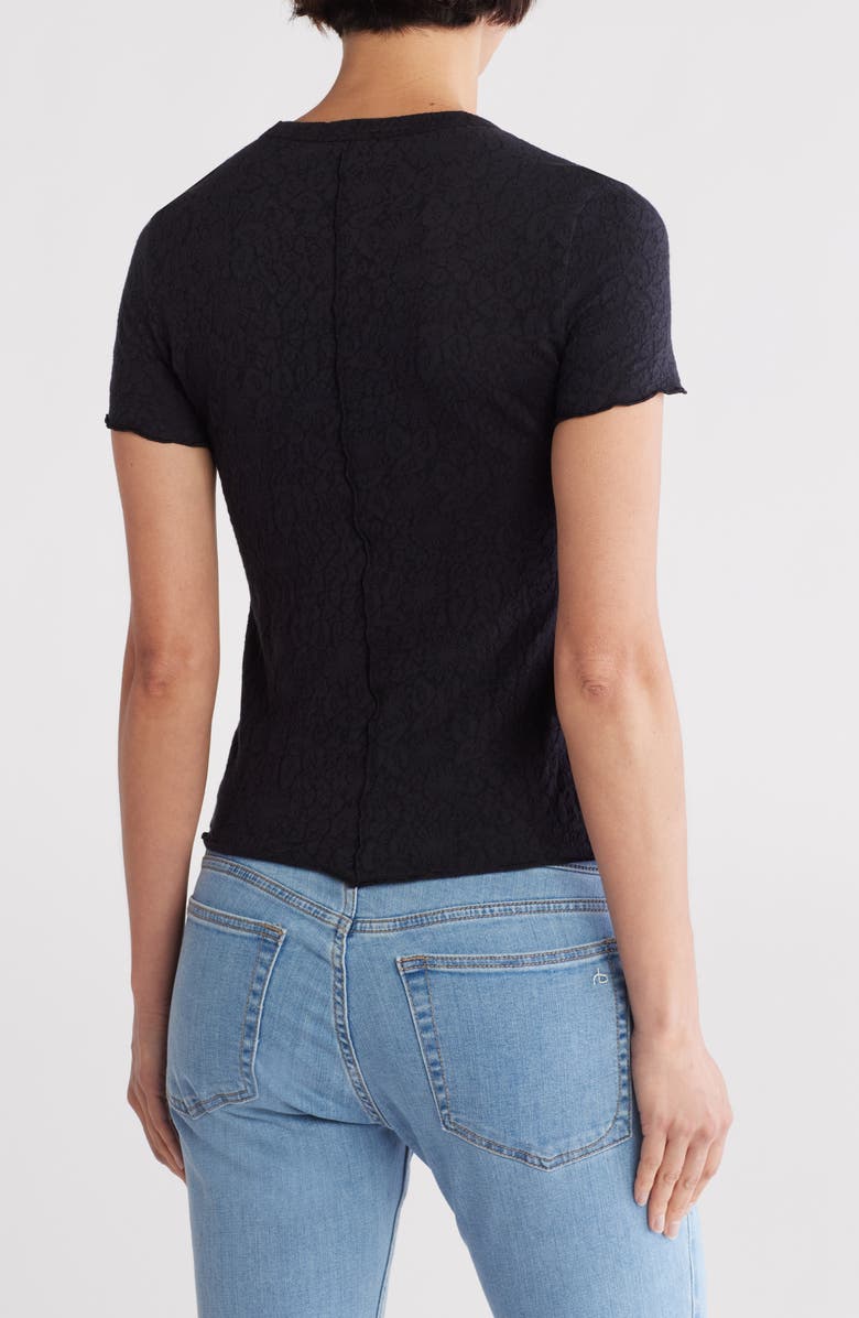 rag & bone Gemma Floral Jacquard T-Shirt, Alternate, color,