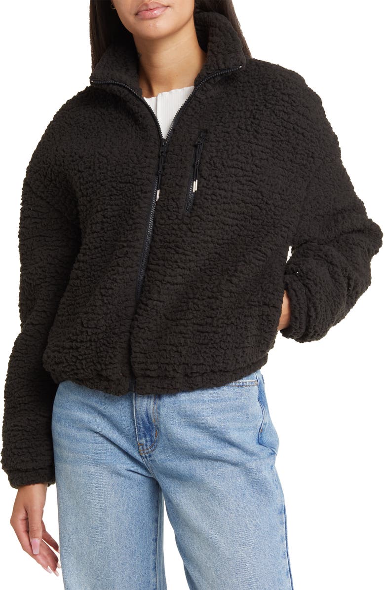 BP. High Pile Fleece Zip-Up Jacket, Alternate, color,