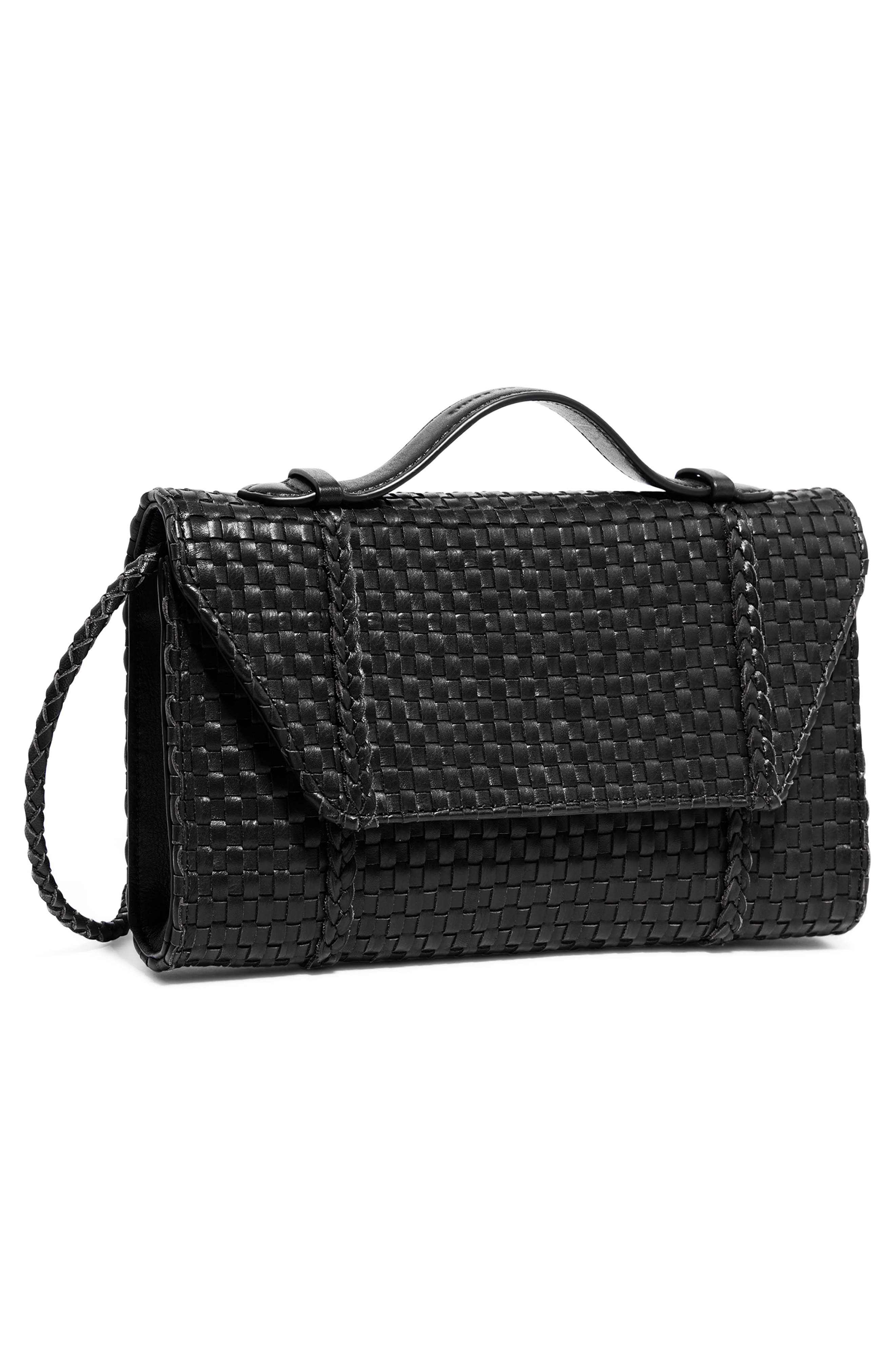AIMEE Chelsea Woven Lether Convertible Clutch, Alternate, color, 