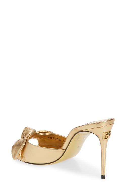 Dolce & Gabbana Mordoré Nappa Leather Sandals In Gold
