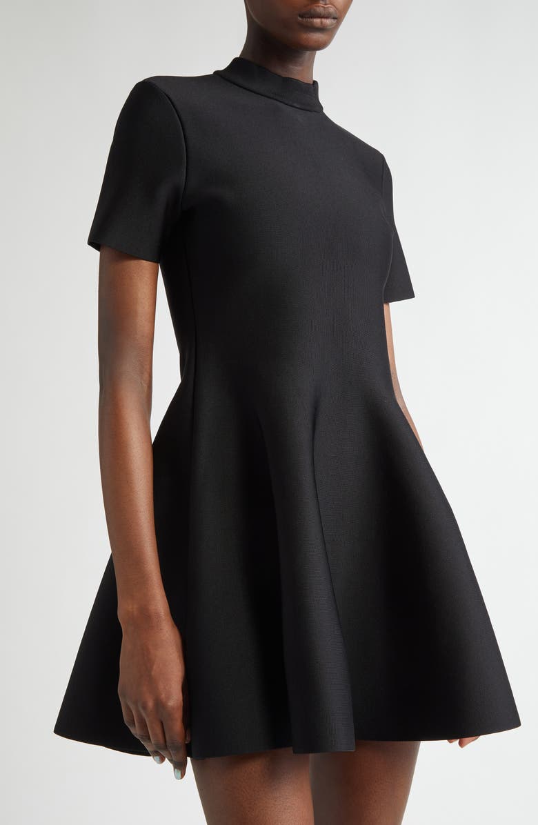 TOM FORD Short Sleeve Skater Dress, Alternate, color, Lb999 Black