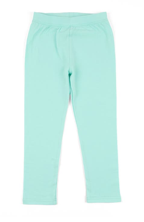 Girls Cotton Leggings, Solid Colors