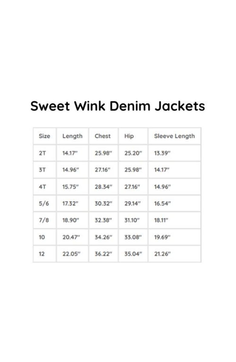 Sweet Wink Love Script Patch Valentine's Day Denim Jacket, Alternate, color, Denim