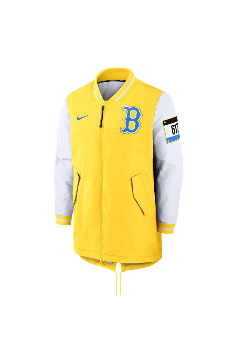 Nike Men's Nike Yellow Boston Red Sox City Connect Full-Zip Dugout Jacket, Alternate, color, Yellow
