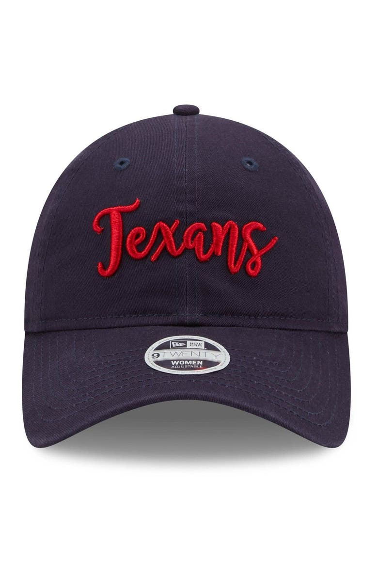 New Era Women's New Era Navy Houston Texans Script 9TWENTY Adjustable Hat, Alternate, color, 