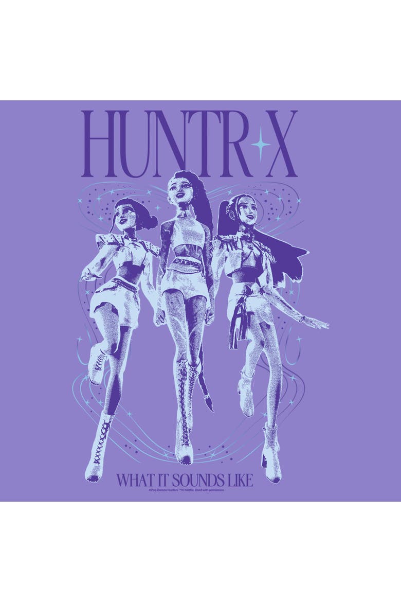Men's KPop Demon Hunters What It Sound Like  Graphic T-Shirt, Alternate, color, Violet