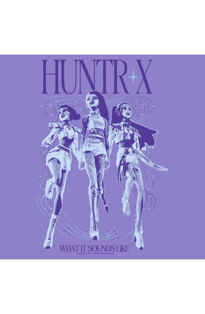 KPop Demon Hunters Men's KPop Demon Hunters What It Sound Like  Graphic T-Shirt, Alternate, color, Violet