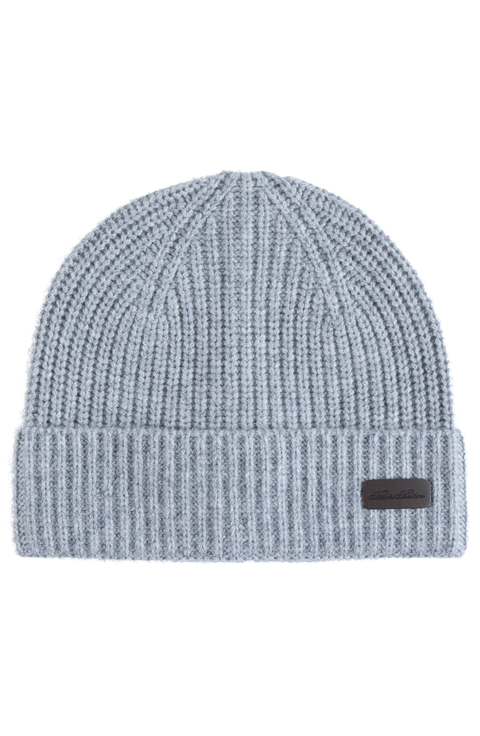 Pure Cashmere Rib Cuffed Beanie