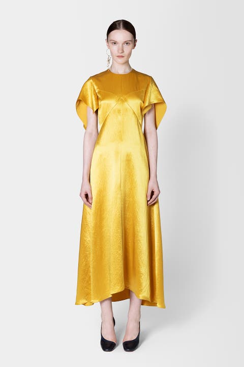 Sola Textured Satin Maxi Dress