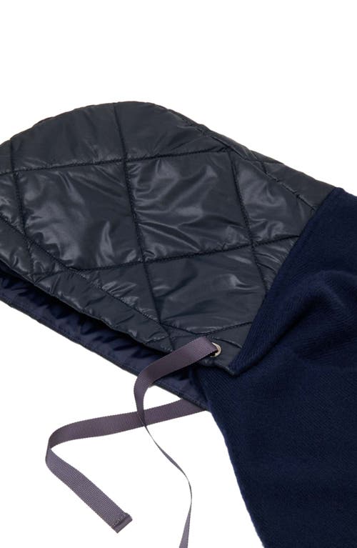Maje Hooded Wool Poncho In Blue