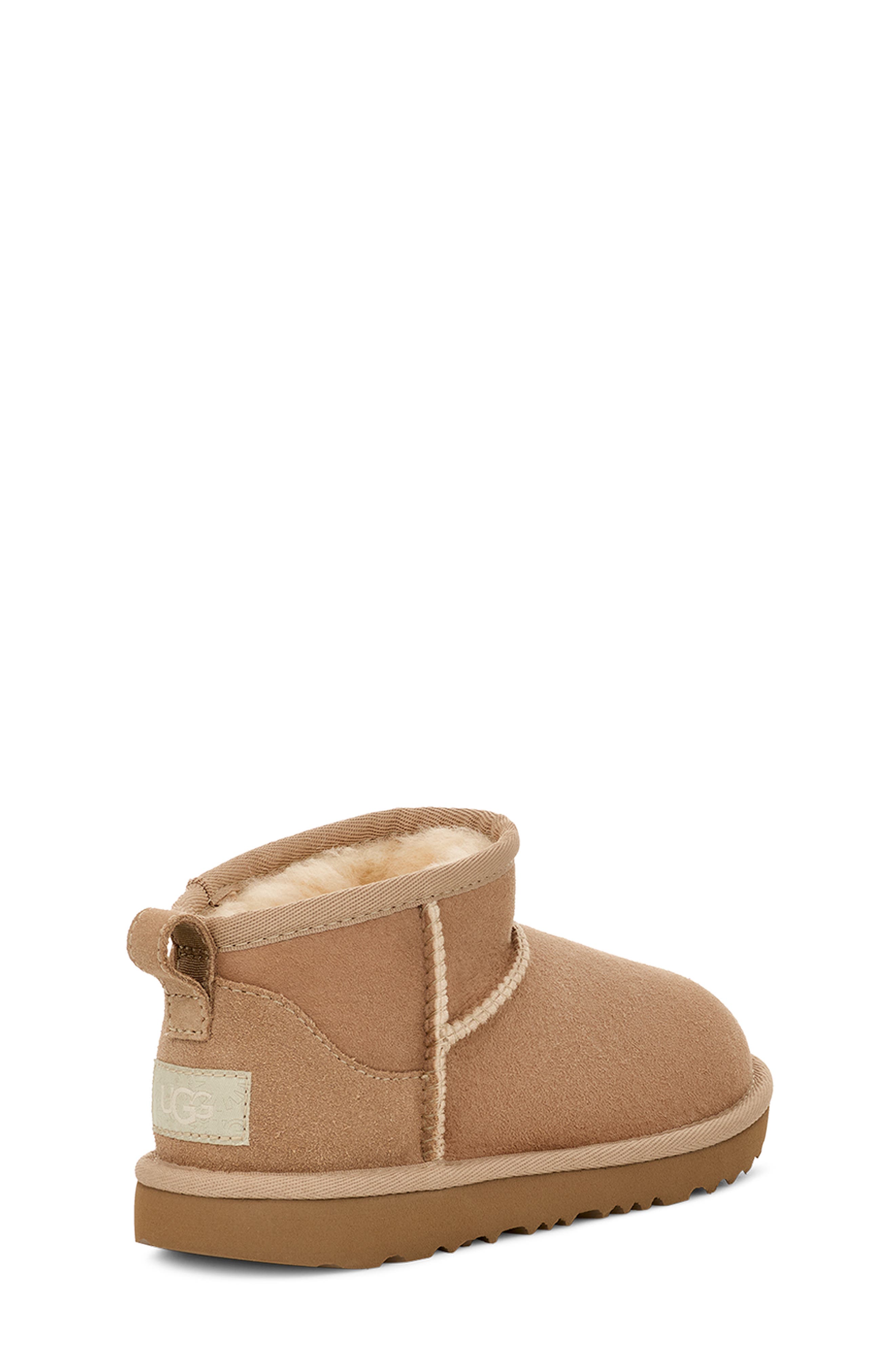 Kids' Classic Ultra Water Resistant Genuine Shearling Mini Boot, Alternate, color, SAND