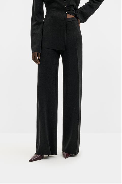 Ammie Metallic Milano Knitted Trousers