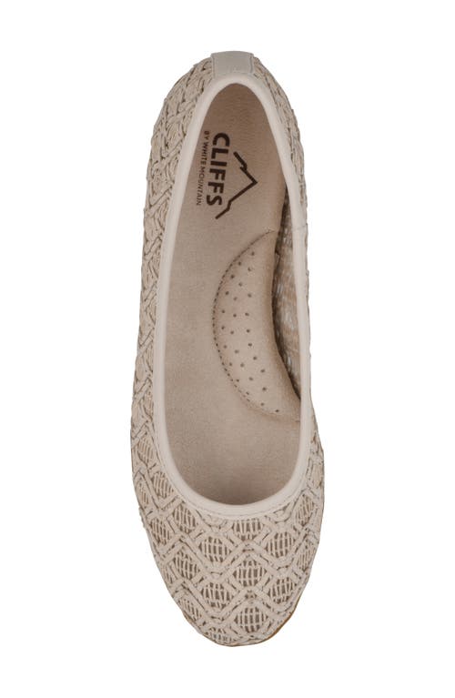 Cliffs By White Mountain Cariann Mesh Ballet Flat In Light Taupe