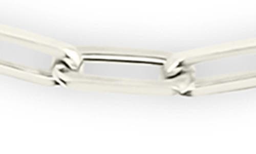 Sterling Forever Paper Clip Chain Necklace In Metallic