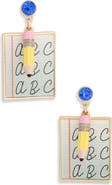 Leith Notebook & Pencil Drop Earrings