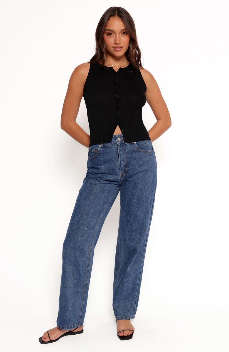 Petal & Pup Fairfax Variegated Rib Sleeveless Sweater, Alternate, color, Black