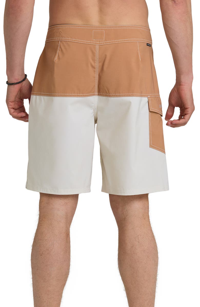 Quiksilver Original Blocked 19" Board Shorts, Alternate, color, Bone White