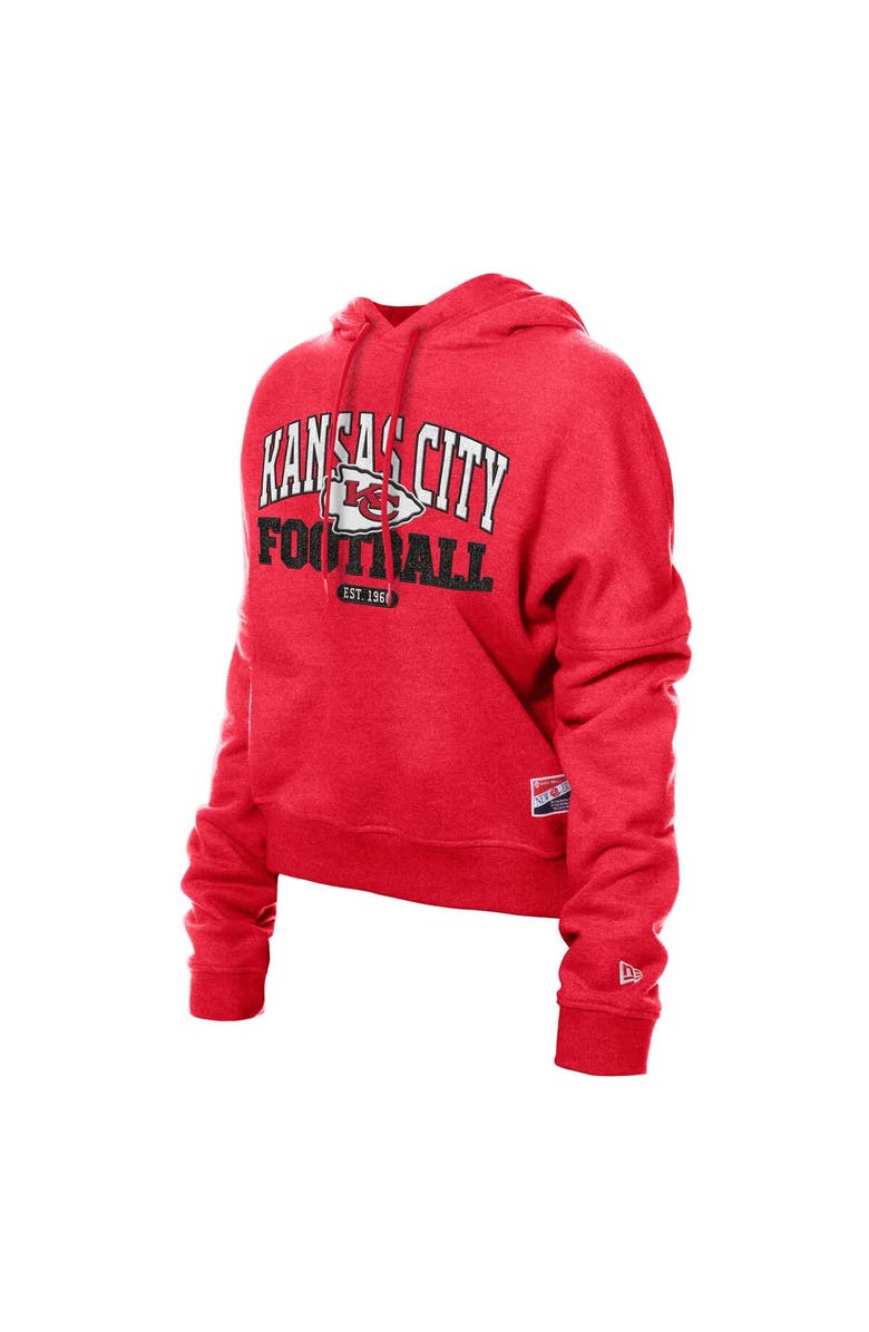 New Era Women's New Era Red Kansas City Chiefs Throwback Boxy Hoodie Sweatshirt, Alternate, color, Red