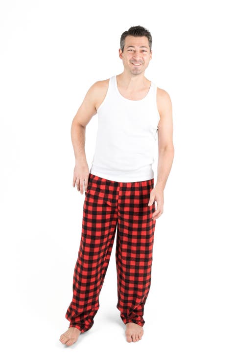 Men's Fleece Printed Holiday Pajama Pants