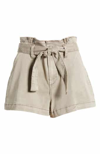 PAIGE Anessa Tie Waist Pleated Shorts