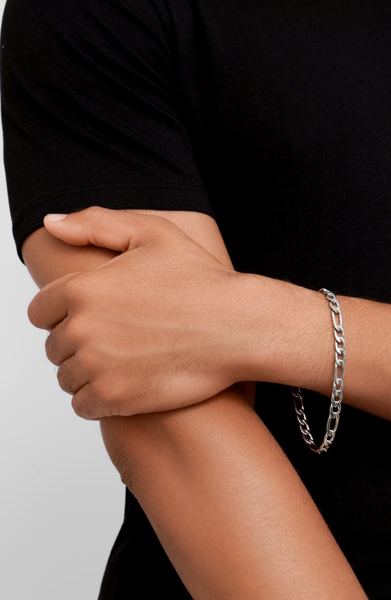 Adornia Men's Tarnish Resistant Set of 2 Chain Bracelets, Alternate, color, Silver