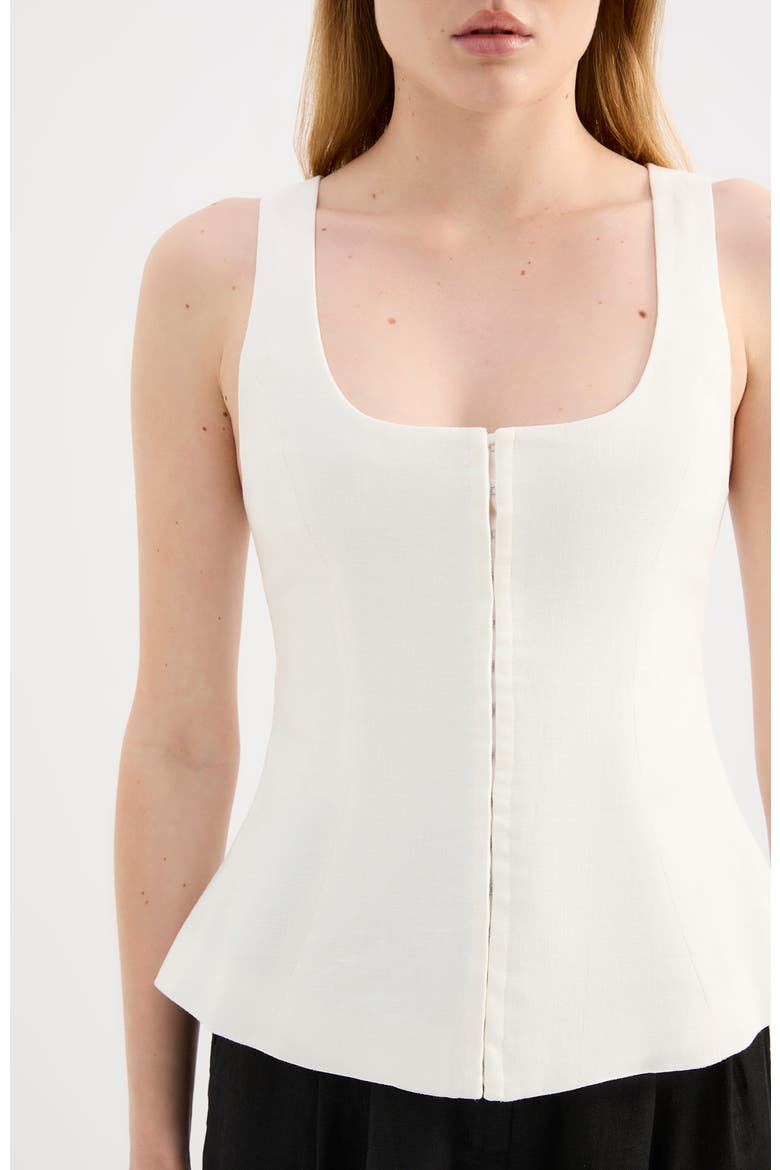 Quinn Linen Vest Top, Alternate, color, White