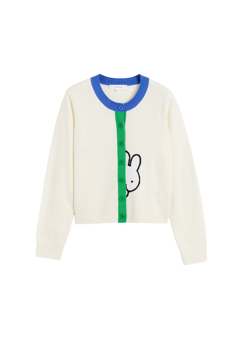 Miffy Peek-Placket Wool-Cashmere Sweater, Alternate, color, Cream