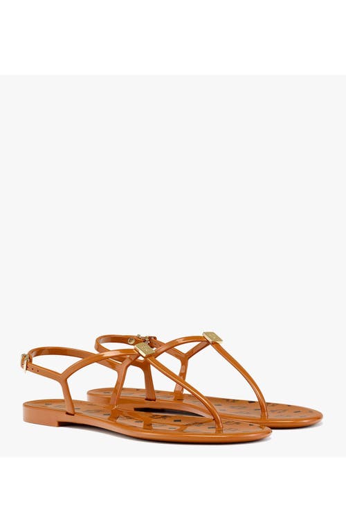 Mcm Monogram Jelly Sandals In Brown