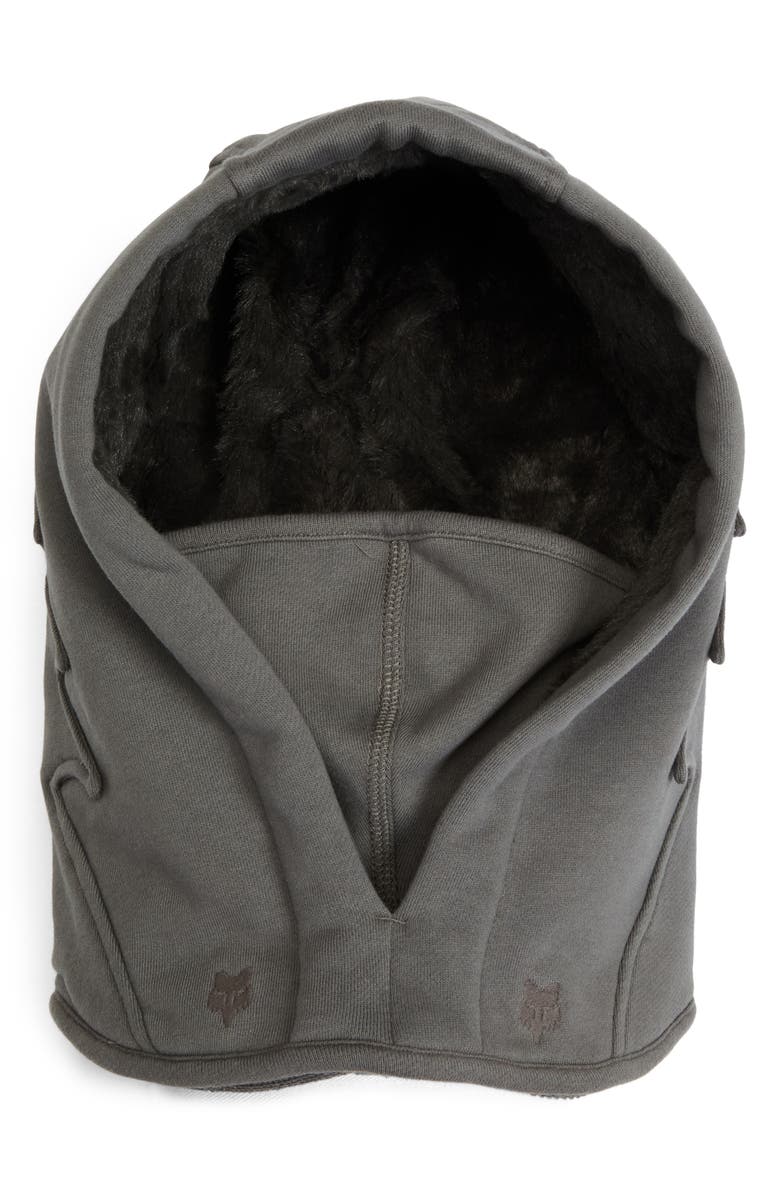 FOX RACING x Kiko Kostadinov Faux Fur Lined Fleece Balaclava, Main, color, 