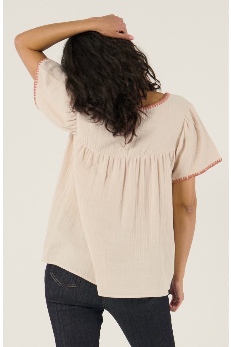 Maternity and Nursing Blouse Soraya, Alternate, color, Beige