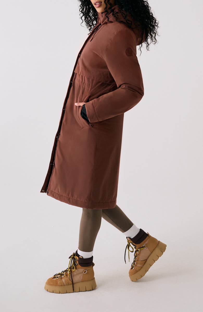 Lole Bristol Water Repellent Insulated Coat, Alternate, color, Sienna