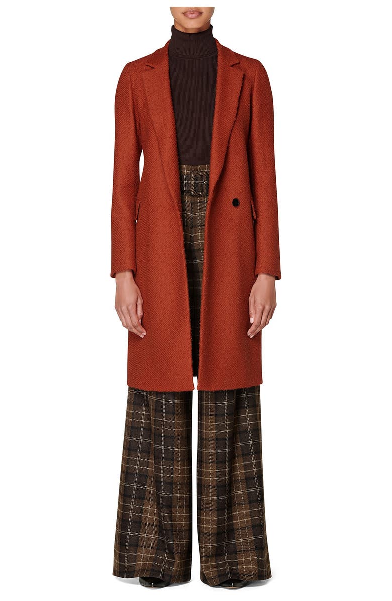SUISTUDIO Alia Long Notch Lapel Coat, Main, color, 