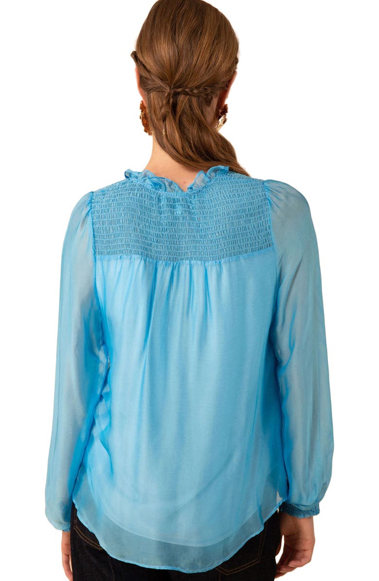 Hale Bob Lucia Solid Chiffon Top, Alternate, color, 