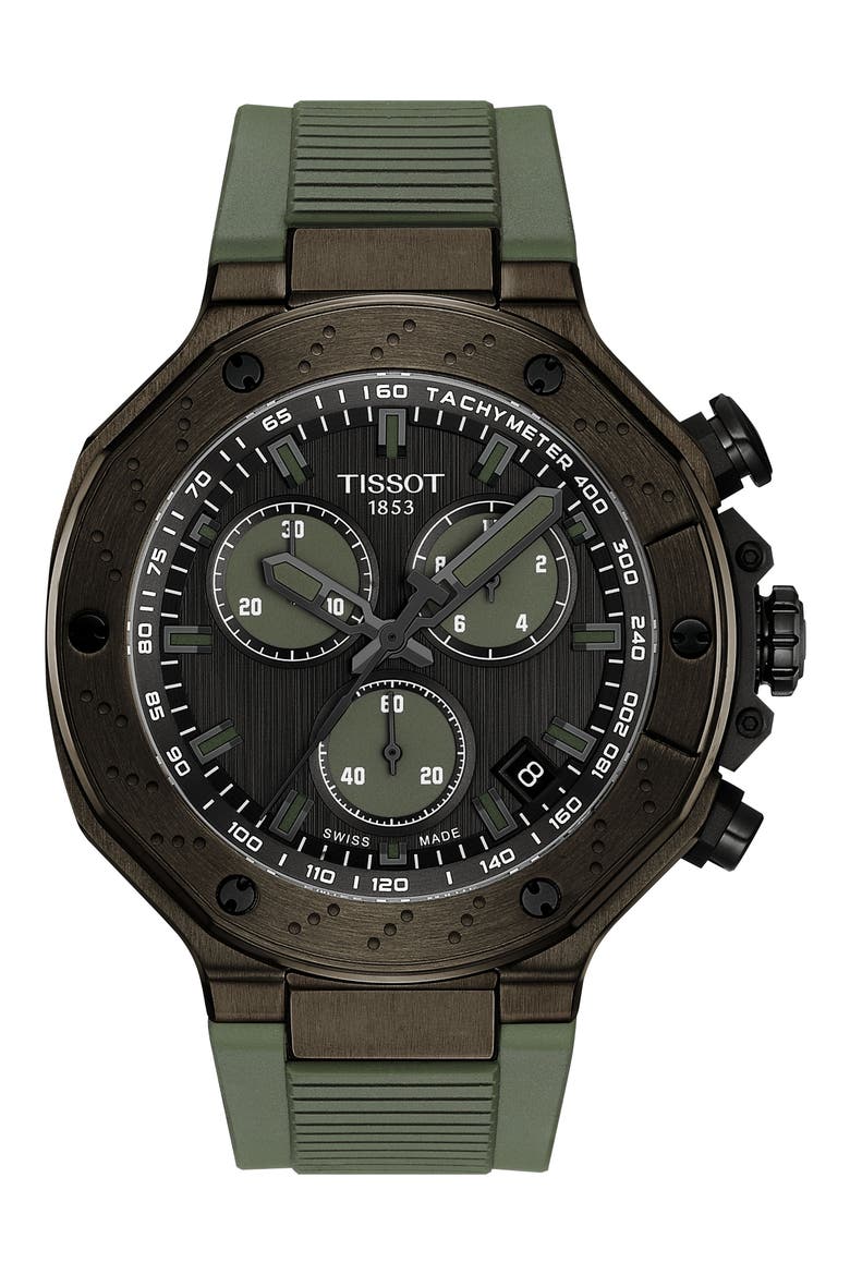 T-Race Chronograph Watch, 45mm, Main, color, GREY