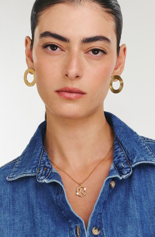 Oak & Luna Give Me A Sign Zodiac Name Necklace In Gold