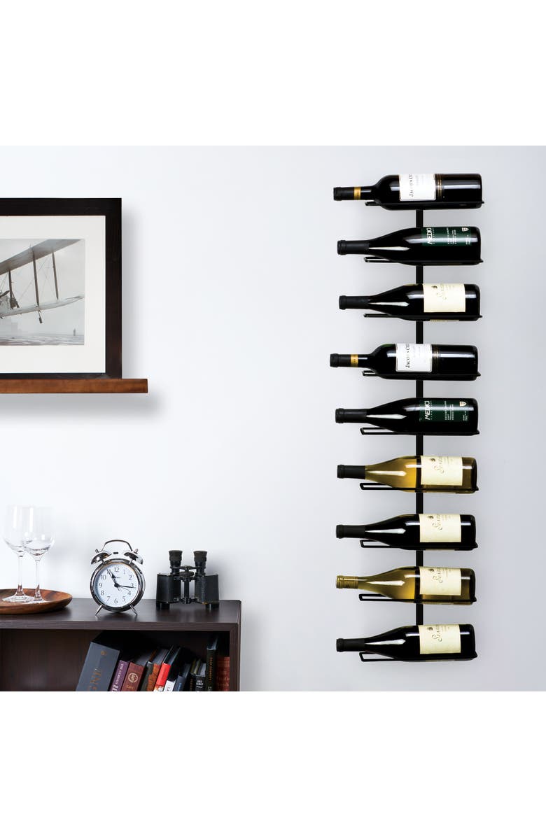 true Align Wall-Mounted Wine Rack, Alternate, color, Black