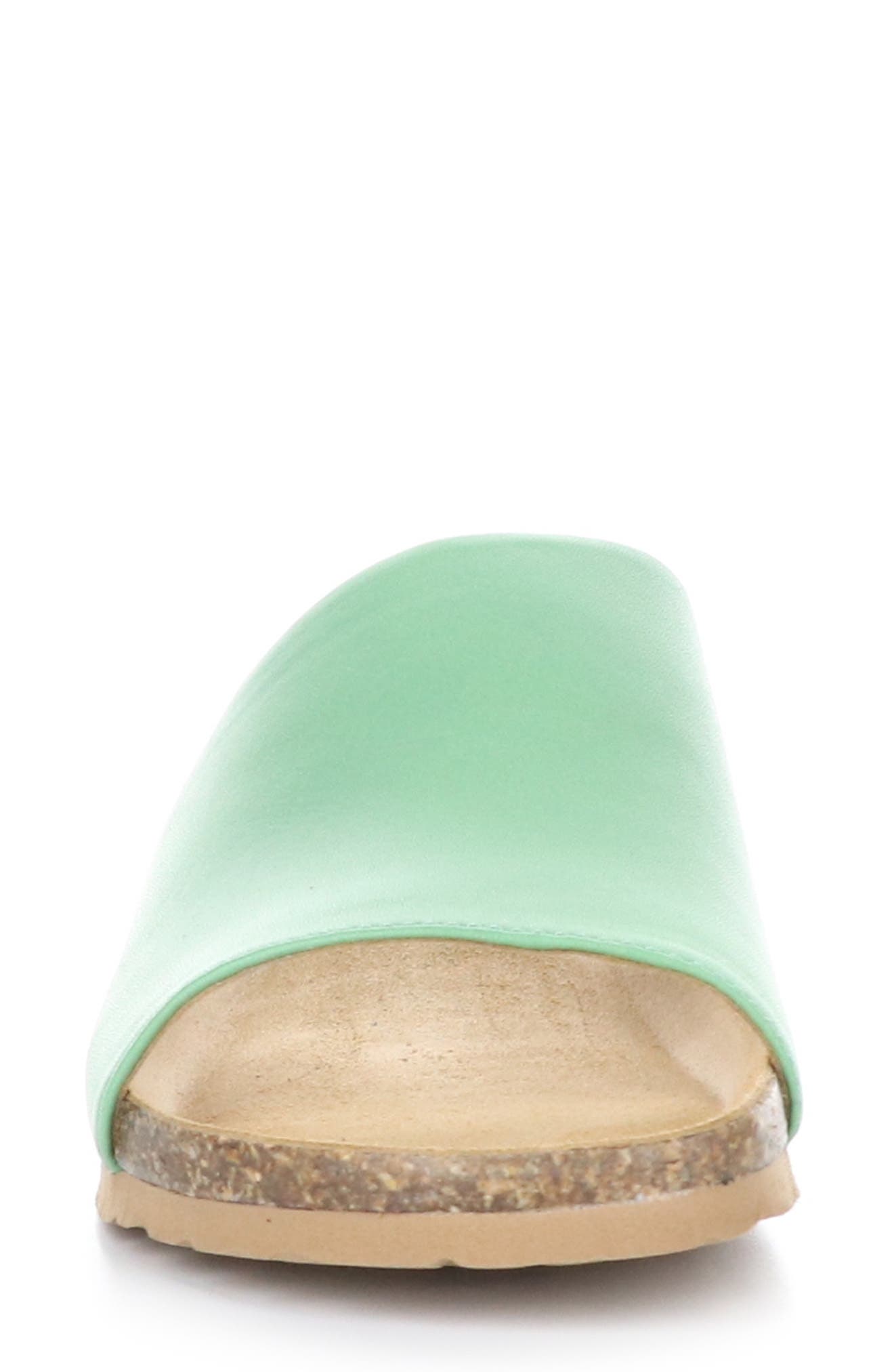 Bos. & Co. Lux Slide Sandal, Alternate, color, Mint Nappa