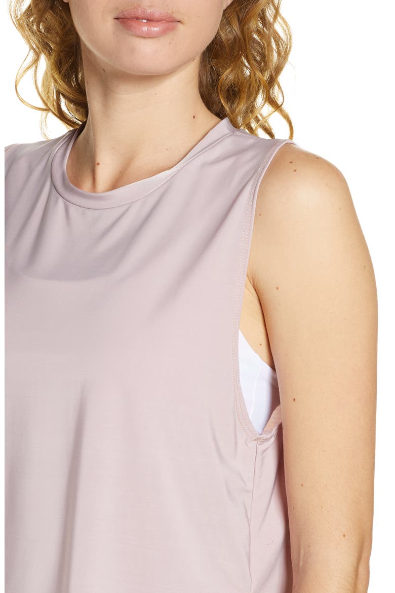 Tempo Performance Crop Tank, Alternate, color, WOODROSE