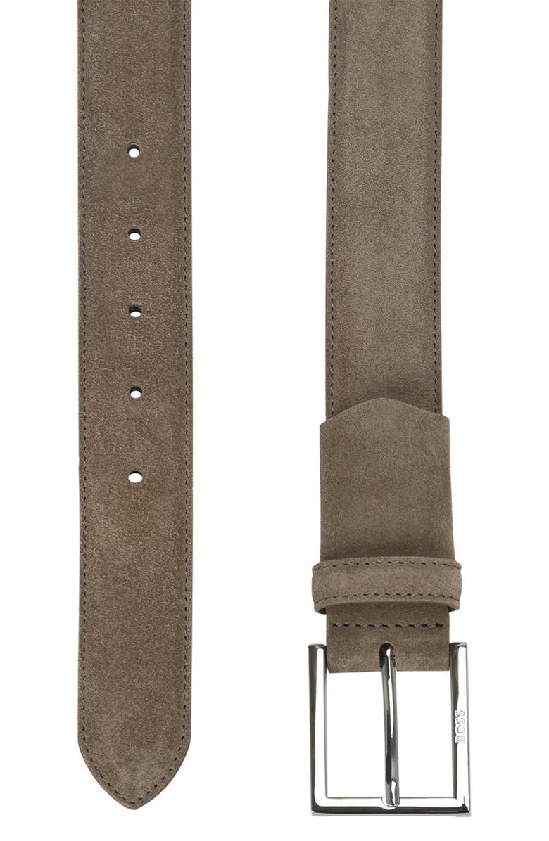 BOSS Dressletic Suede Belt, Alternate, color, Medium Beige