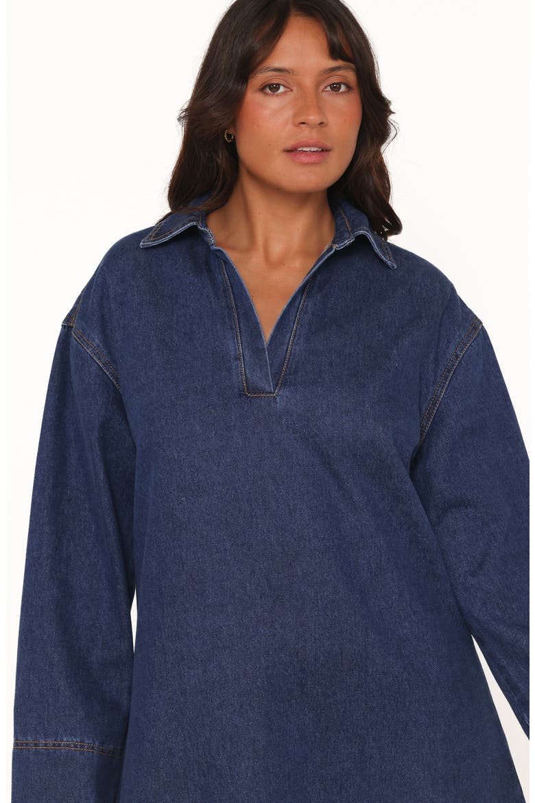 Genesis Denim Minidress, Alternate, color, INDIGO