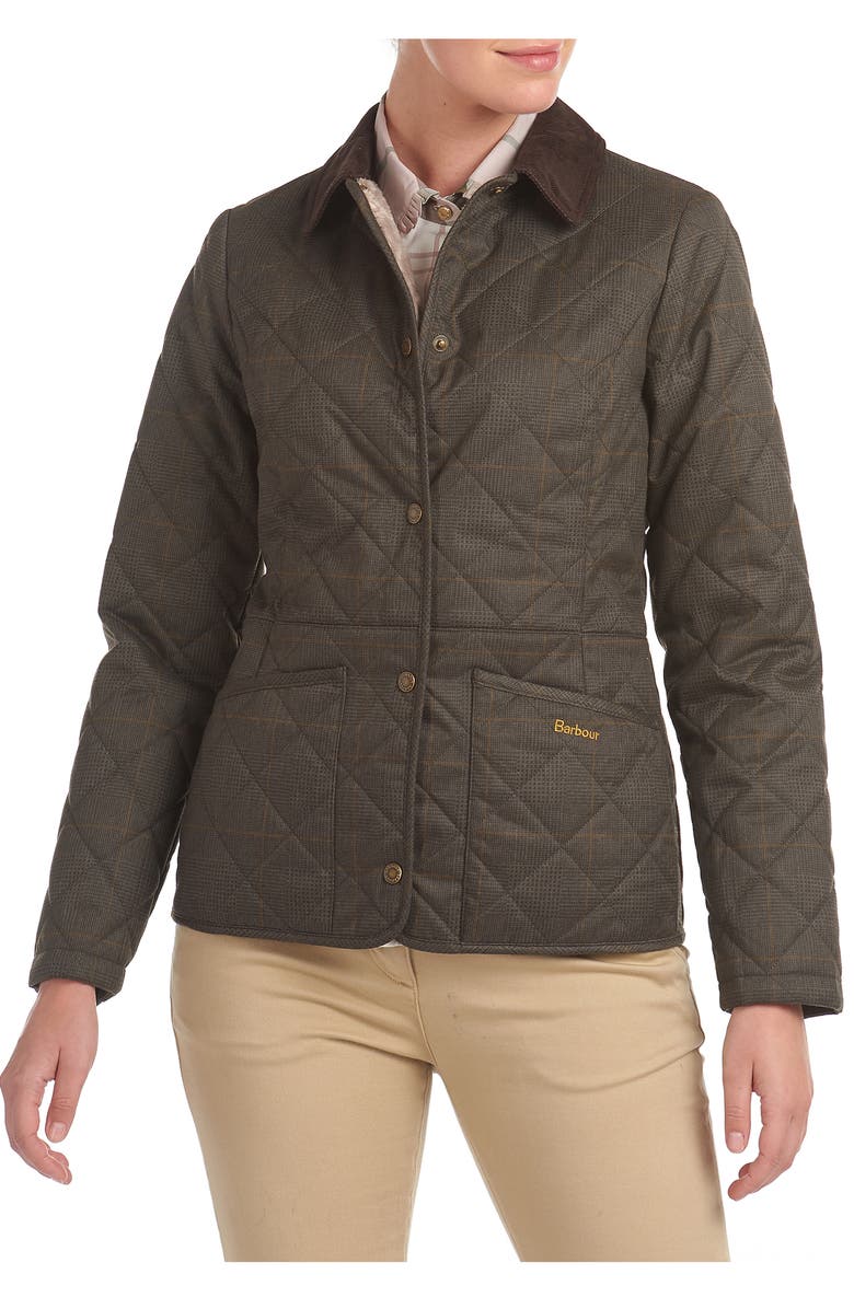 Barbour Huddleson Plaid Quilted Jacket, Main, color, 