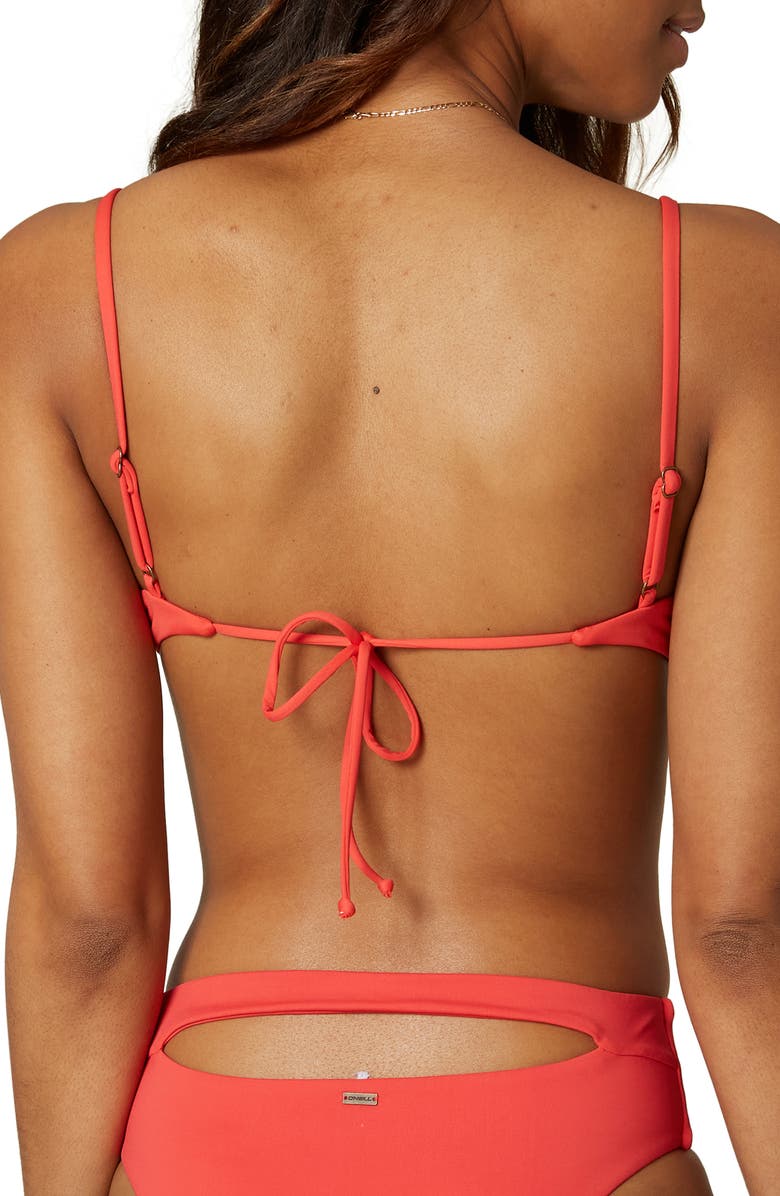 O'Neill Surfside Saltwater Solid Bralette Bikini Top, Alternate, color, 