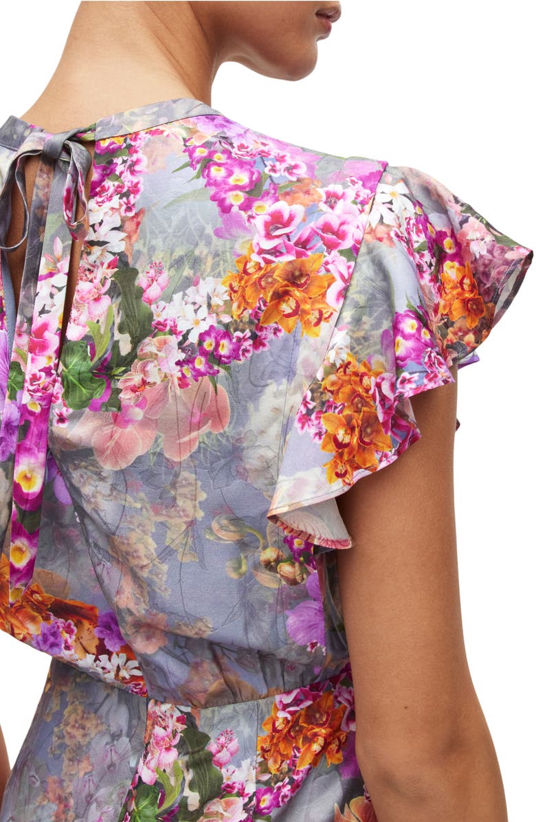 AllSaints Jemille Lucia Floral Print Minidress, Alternate, color,