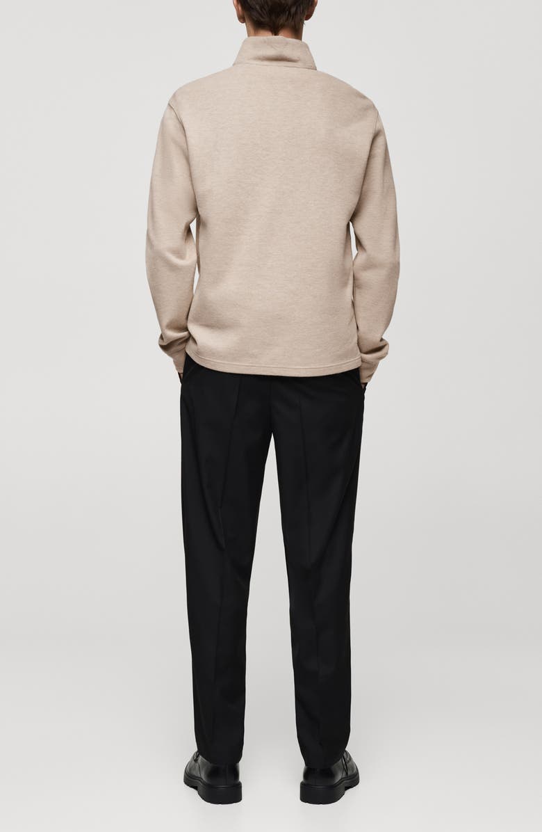 MANGO Knit Cotton Blend Sweatshirt, Alternate, color, Sand