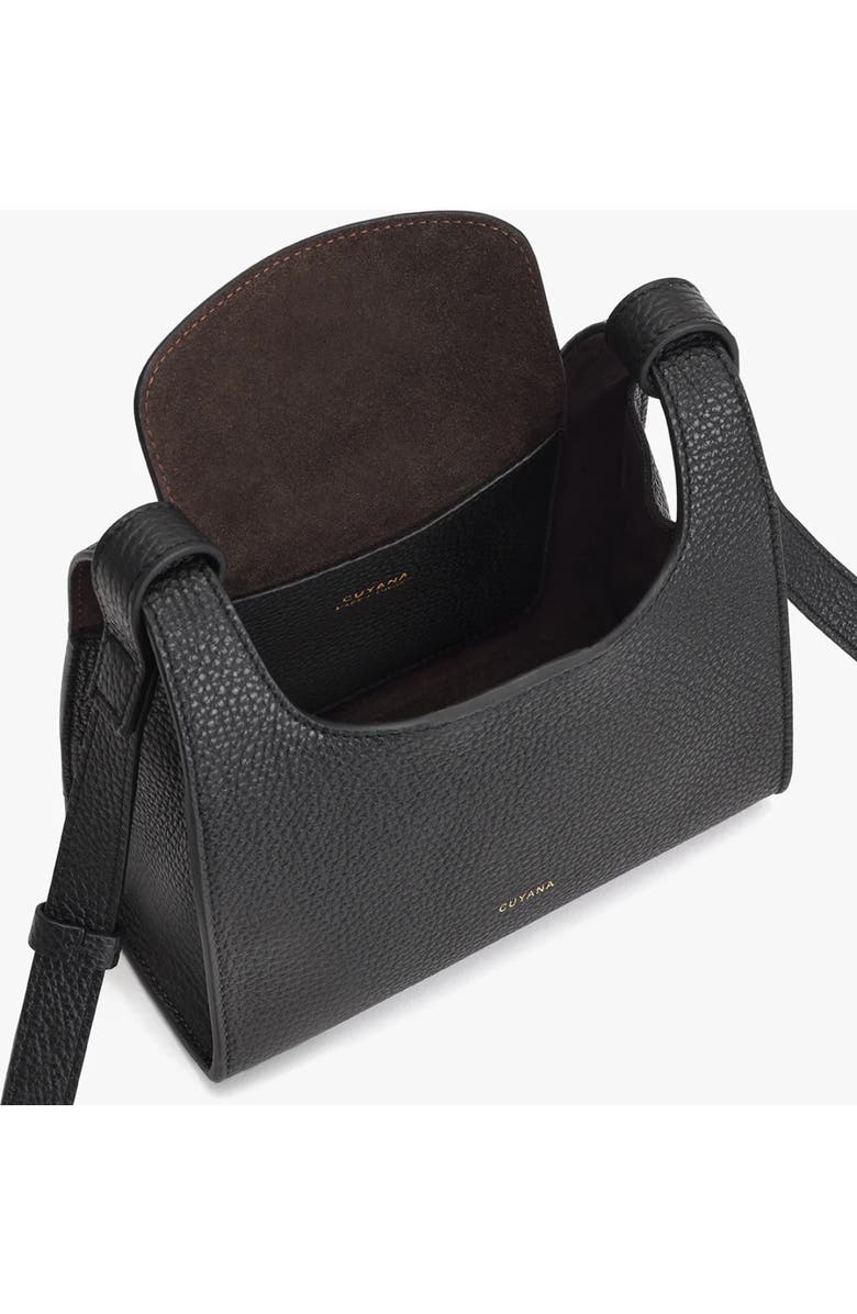 Cuyana Mini Double Loop Bag, Alternate, color, Black