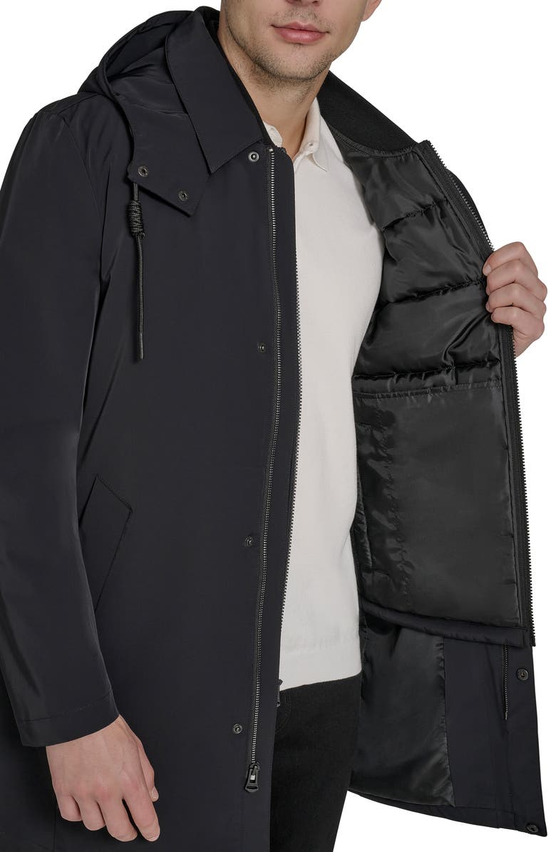Cole Haan 3-in-1 Hooded Mackintosh, Alternate, color, Black