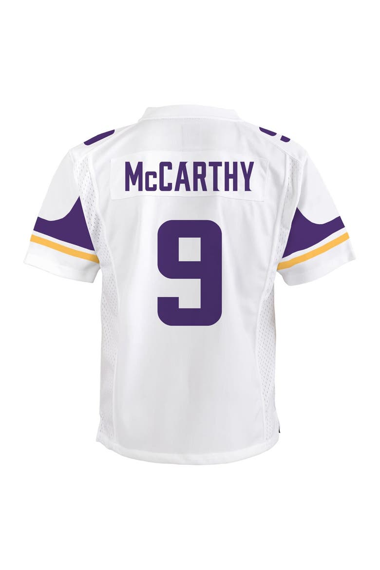 Youth Nike J.J. McCarthy White Minnesota Vikings Game Jersey, Alternate, color, White