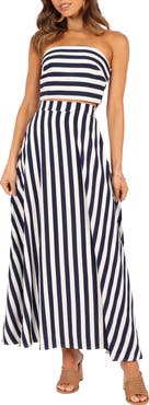 Petal & Pup Elijah Stripe Tube Top & Maxi Skirt Set