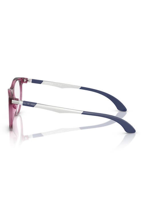 Ray Ban Ray-ban Kids' 47mm Phantos Optical Glasses In Transparent Violet